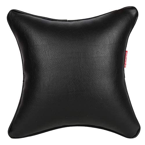 Auto Oprema (Award Winner at INDIA'S Rising Star 2024®Car Leather Cushion with Filling Inside, Black Colour Pack of 2 (40cmX40cm) Compatible with Audi A2,