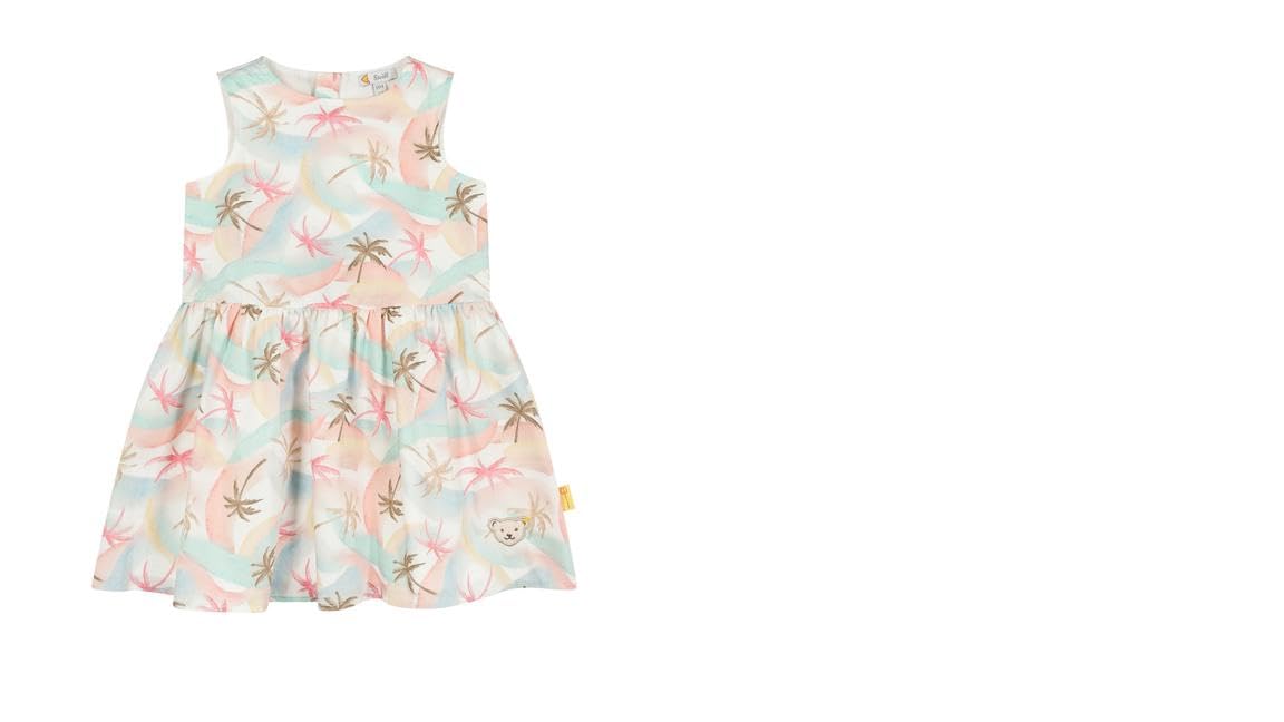 Steiff California Dream Mädchen Kleid,Palmen rosa-bleu L002413215 gr.128