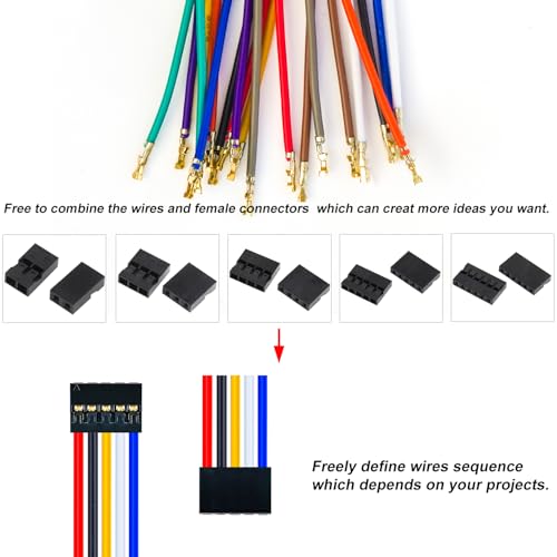 Cable pre-crimpado Dupont 2.0mm, 50cm, 24AWG, 10 colores miniatura 4