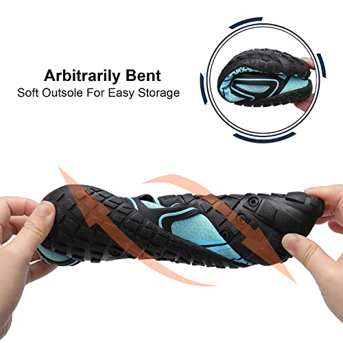 Image of L-RUN Barefoot Water Shoes Women Mens Aqua Sock Athletic Hiking Water Sports Shoes for Swim Beach Pool Sand Diving Walking