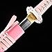 TRUEKATANA Pink Katana, Handmade Japanese Katana Sword T10 Folded Clay Tempered Steel with Pink Scabbard, White,Pink