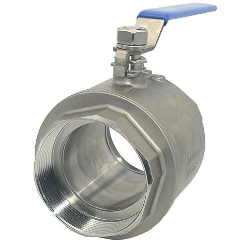Image of DAN SPEED 4 inch NPT Female 316 Stainless Steel Full Port Ball Valve Vinyl Handle WOG1000