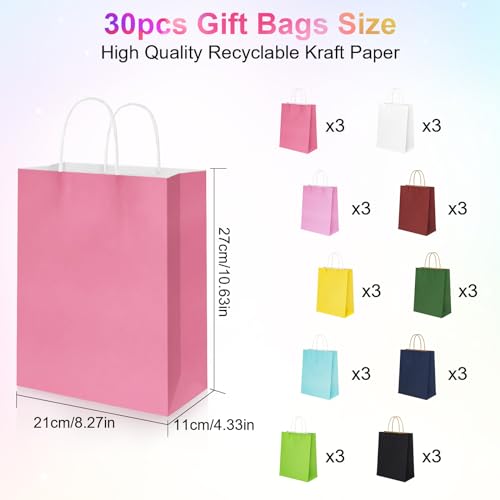 30 Pcs Paper Party Bags with Twist Handles - Image 2