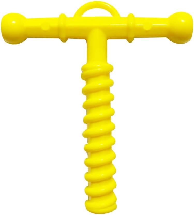 Chewy Tube- Spiral Design (Yellow) | Chewing Tube for ADHD, Autism & Sensory Disorder | Upgraded Design for Oral Stimulation | Teether Toy for Children & Adults (Weak Chewers)