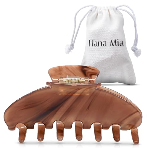 Luxury Mocha Claw Clip, Single 4-Inch Oversized