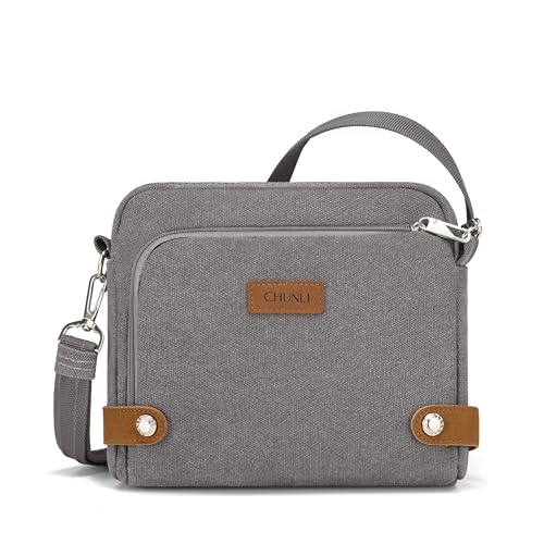 CHUNLI Anti Theft Crossbody Bag for Women, RFID Blocking Travel Purse with Lockable Zippers & Slash Resistant Strap