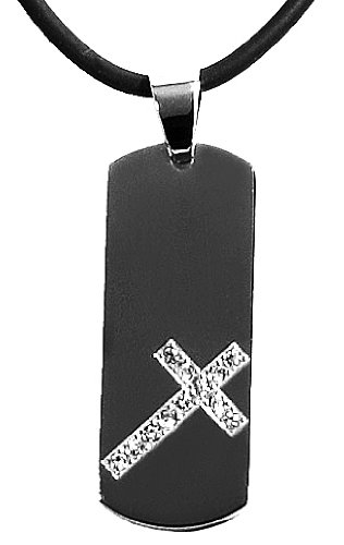 Preisvergleich Produktbild Akzent Damen-Anhänger Edelstahl mit Kautschukkette 002500000069