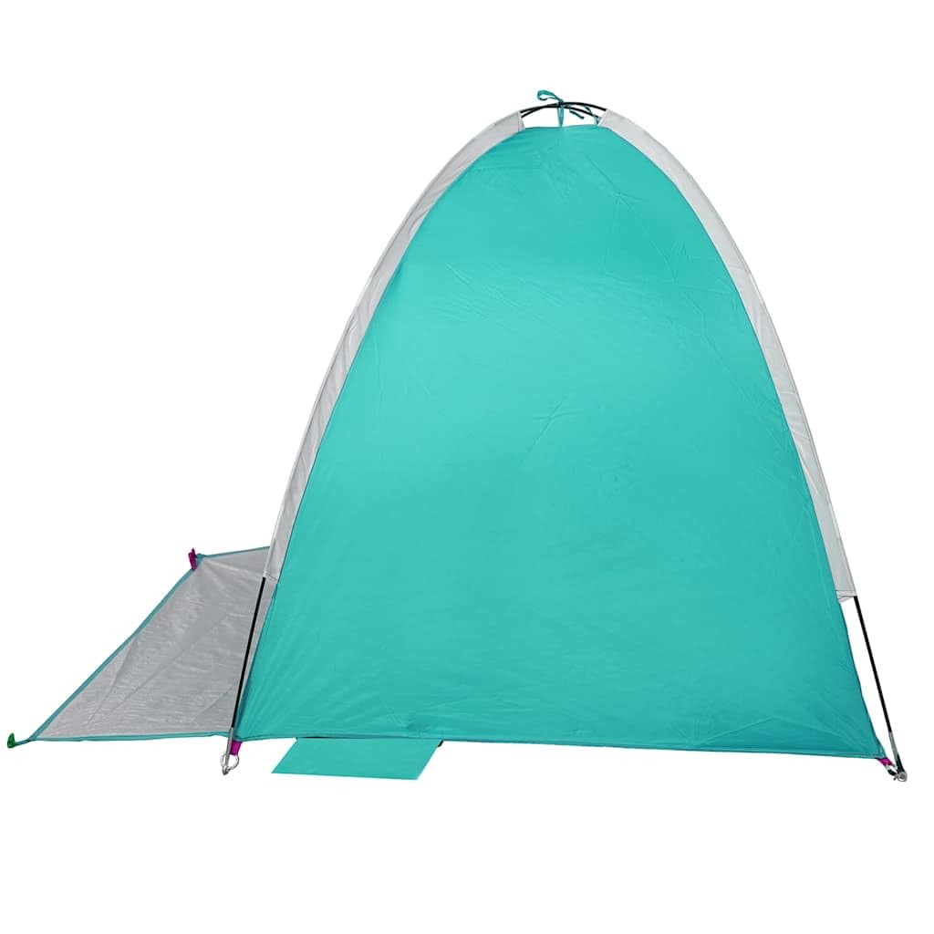 Tenda da spiaggia per 3 persone, verde mare, impermeabile, antivento, con custodia, facile da montare, protezione solare per spiaggia e giardino