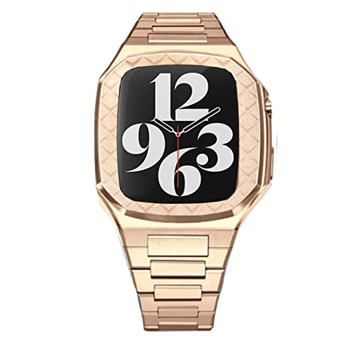 Bracelet Apple Watch acier inoxydable de luxe avec boîtier robuste premium
