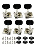 Metallor Guitar Machine Heads Tuning Pegs Tuners for Classical Guitar Individual Single Hole Chrome 3L 3R.