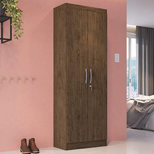 Armário Multiuso com Chave 2 Portas 5 Prateleiras Doha 9595 Móveis Doripel Amarula