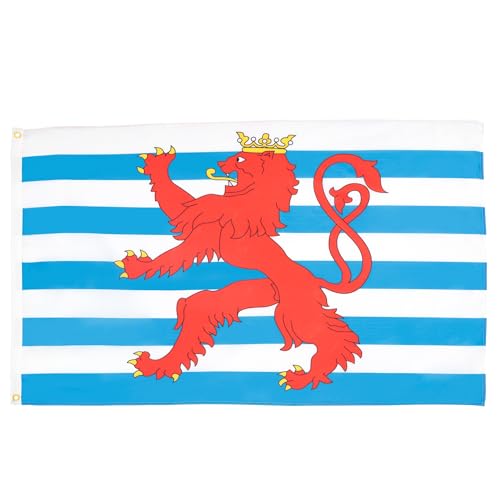 AZ FLAG - Drapeau Luxembourg avec lion - 150x90 cm - Drapeau Luxembourgeois 100% Polyester Avec Oeillets Métalliques Intégrés - Pavillon 110 g