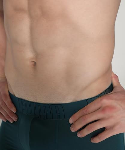 Image of Puma Bamboo Men's Trunks - Warm Chestnut - White