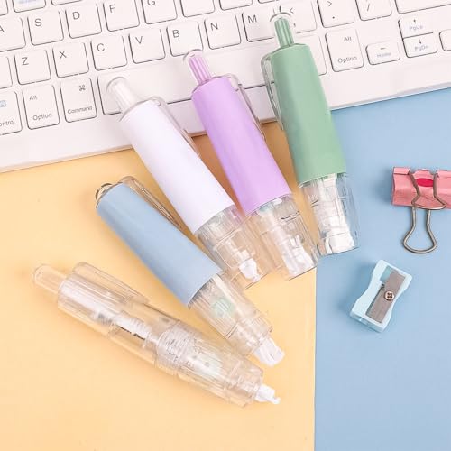 Corretivo Escolar Em Fita Caneta Corretiva 5mm x 5m Super Tape Personalizado Branquinho, Azul Claro