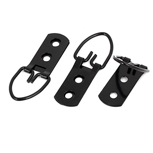Image of uxcell 52mm x 20mm Triangle D-Ring Picture Frame Hanging Hangers Hooks 30PCS w Screws