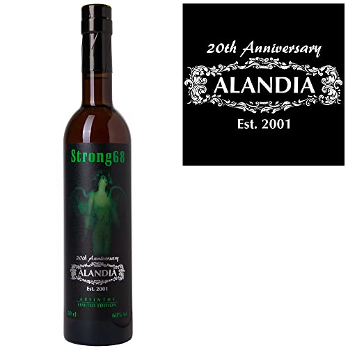 Absinth Strong68 Limited Edition | Mit Wermut/Thujon | 68% | Ohne Farbstoff | Das Original von ALANDIA | (1x 0,5 l)