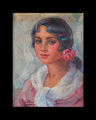 Portrait d'une femme par Joaquín Sorolla : Toile d'art 50 x 70 cm pour transformer un mur vide