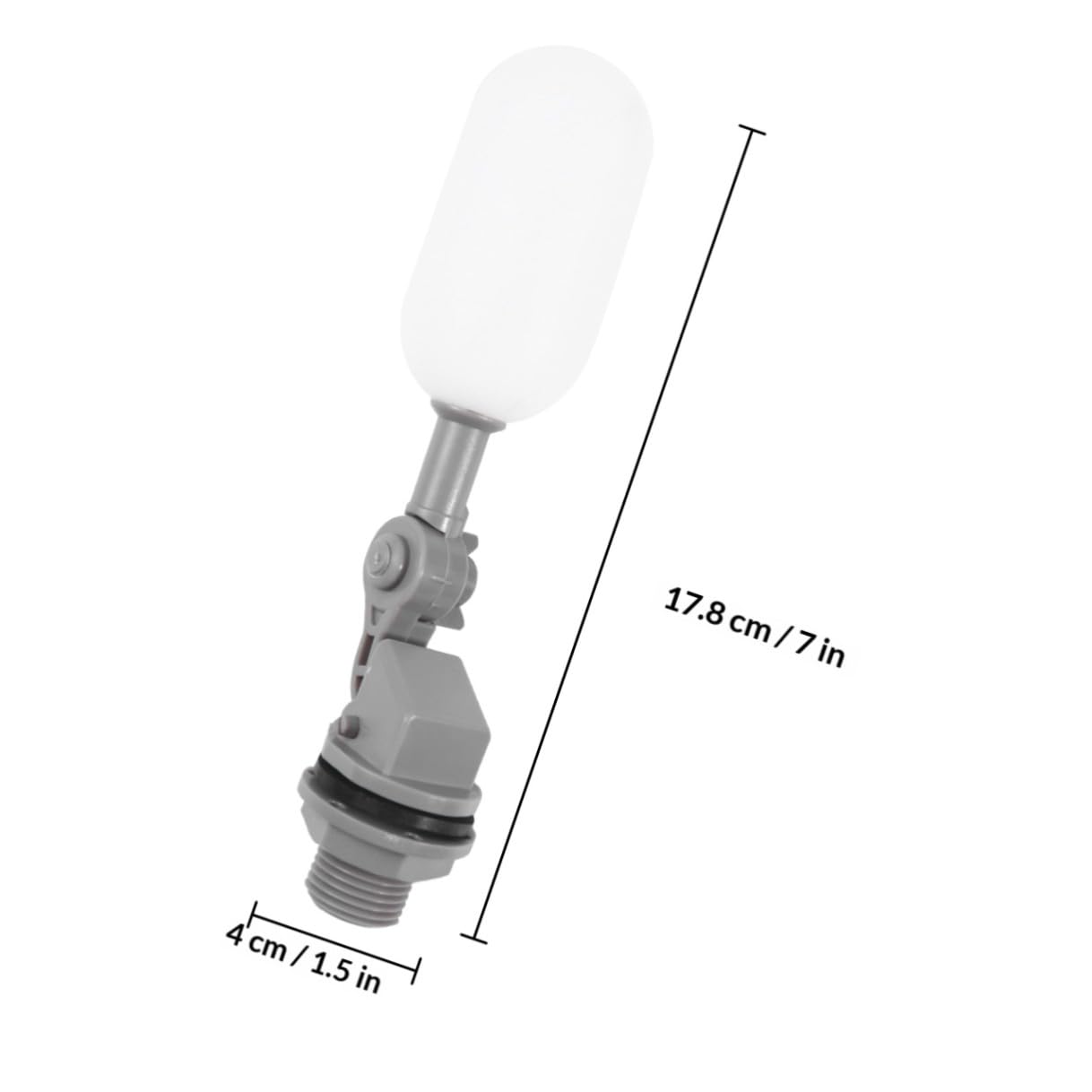 BETOOKY Schwimmerkugel Absperrventil Dn15 mit Automatischer Wasserstandskontrolle 4 Stück Gewindedurchmesser 20mm 1/2 Zoll aus Abs und Pe für Kühlventilatoren und Eismaschinen