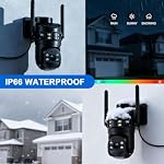6MP Triple Lens Security Camera Outdoor,24/7 Recording Home Security Camera - Image 7
