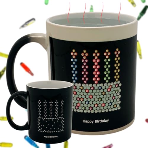 IllumiPeg Happy Birthday Cake Heat Changing Mug 11 oz