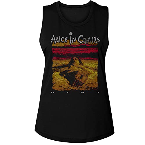 American Classics Alice in Chains Dirt Album Cover Womens Muscle 90s Music Womens Summer Tank Top - s Black