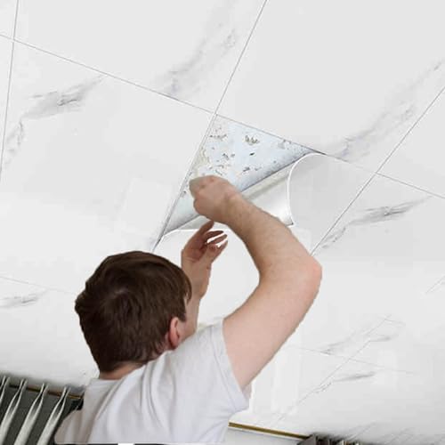 Paneles de techo de PVC grandes y autoadhesivos de estilo industrial impermeables 2