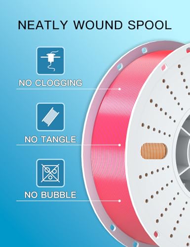 Image of PINBALL Silk PLA 3D Printer Filament 1.75mm Shiny Silk Tricolor Filament 3D Printing PLA Filament Dimensional Accuracy + /- 0.02mm 1 KG Silk Golden-Purple-Red