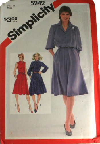 Patron Simplicity 5242 robe chemise ajustée taille 42 pour coudre ses vêtements