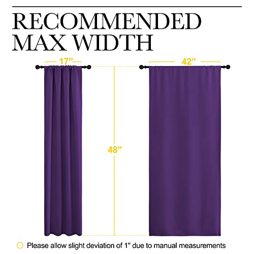 image for NICETOWN Blackout Purple Curtains for Living Room - Thermal Insulated 