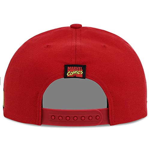 Marvel Ironman Youth Comic Uv Adjustable Snapback Flat Bill Cap Red #TOP3