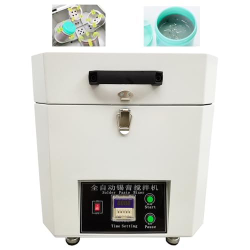 TECHTONGDA Solder Paste Cream Mixer Automatic Solder Paste Mixing Machine Solder Tin Cream Ink Glue Mixing Equipment with Four Stirring Apparatus
