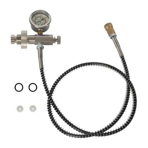 Adaptador de barra para carga con manómetro y manguera de alta presión para reguladores