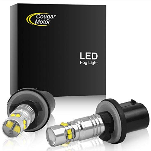 Cougar Motor 880 890 892 CREE LED Fog Light/DRL Bulbs - 50W 5000K Bright White (Pack of two bulbs)