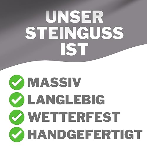 Radami Grabherz Gedenkstein - Wir vermissen Dich - Grabschmuck Grabdeko Trauerherz 10cm, Handarbeit - Handbemalt