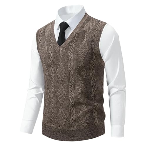 Chaleco de punto para hombre sin mangas que estiliza tu figura con comodidad