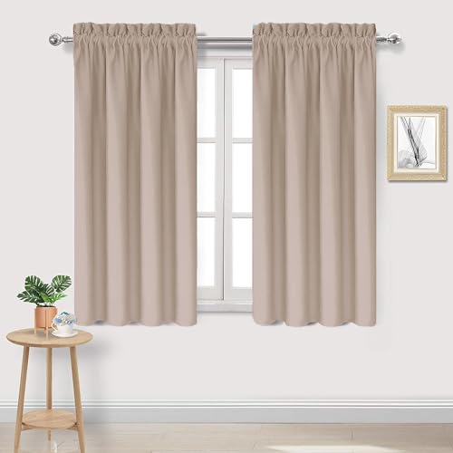 DWCN Blackout Curtains for Bedroom Living Room 42 x 54 Inch Long Camel