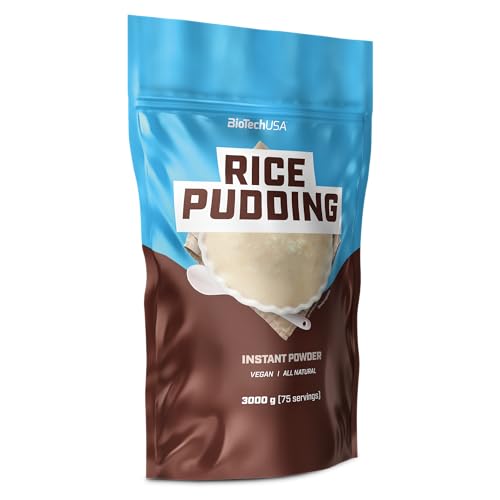 BioTechUSA Rice Pudding | Arroz con leche instantáneo en polvo | vegano | todo natural, 1000 g, Sin sabor