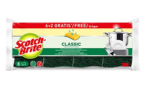 Scotch-Brite Classic Cellulose Scrub Sponge, 6+2 Free Pieces in Pack