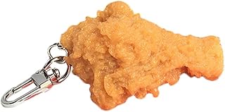 SNUGGLEUP Food Keychain Pendants Cute Mini Creative Chicken Wing French Fries Chicken Fried Chicken Leg 5pcs Mini Food Key Ring Schoolbag Ornaments(Fried chicken legs)