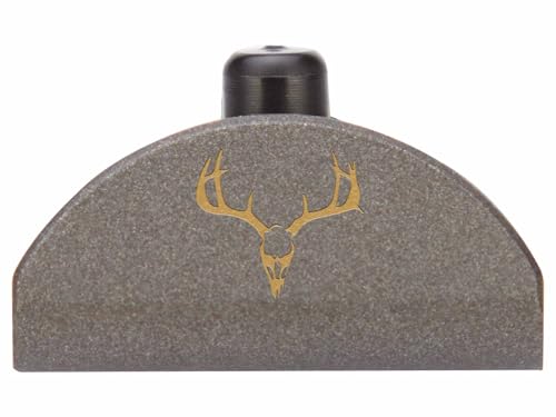 NDZ Performance Grip Plug for Glock Gen 4-5 – Heavyweight Brass – Fits G17 G19 G22 G23 G31 G34 G45 G47 – Cerakote Tungsten Finish, Deer Skull 1 – Made in USA