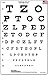 Snellen Vision Eye Test Chart 20 ft (6 Meter) Distance