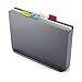 Joseph Joseph - Index - Ensemble de 4 Grandes Planches à Découper Plastique Anti Contamination pour Usage Différencié (viande, poisson, aliments cuits) - Avec Etui de rangement- Anthracite