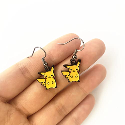 Bezelye Pokemo Pikach Earring Stud, Environmental Zinc Alloy Ear Studs, Gifts Stud Earrings For Girl And Women (1) #TOP2