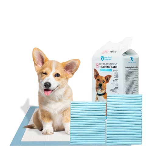 FPN Puppie Scented Pee Pads for Dogs, Puppy Potty Training Pad | 18x24 Inch Pack of 50 | Quick Dry Leak Proof, Extra Absorbent Design Ideal for All Pets