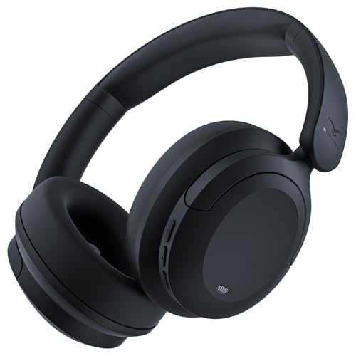 Fone de Ouvido Bluetooth Over Ear Hero Max, Cancelamento de Ruído Ativo Headphone Bluetooth 6.0 Sem Fio com Mic, Power Bass, Baixa Latência, Conexão Multiponto, 60H Reprodução para Academia e Jogos
