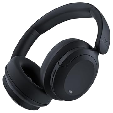 Fone de Ouvido Bluetooth Over Ear Hero Max, Cancelamento de Ruído Ativo Headphone Bluetooth 6.0 Sem Fio com Mic, Power Bass, Baixa Latência, Conexão Multiponto, 60H Reprodução para Academia e Jogos