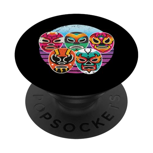 Máscara de lucha libre mexicana I Cool Lucha Libre Mexicana PopSockets PopGrip Adhesivo