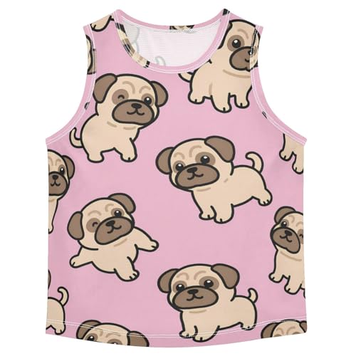 susiyo Cute French Bulldog Dogs Boys Sleeveless Tank Top Girls Athletic T Shirt