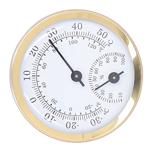 Wisoqu Thermohygrometer,2.28 Inch Dial Type Thermometer and Humidity Gauge,Wall/Table Indoor Thermometer,Mini Hygrometer Monitor for Greenhouses, Cars, Baby Rooms,etc
