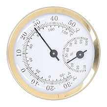 Thermohygrometer,2.28 Inch Dial Type Thermometer and Humidity Gauge,Wall/Table Indoor Thermometer,Mini Hygrometer Monitor for Greenhouses, Cars, Baby Rooms,etc